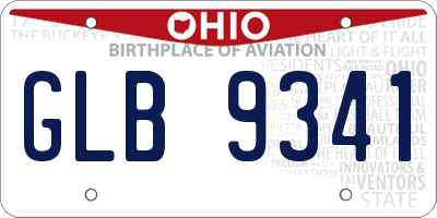 OH license plate GLB9341
