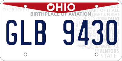 OH license plate GLB9430