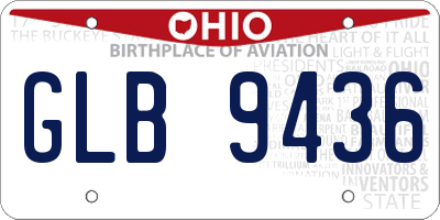 OH license plate GLB9436