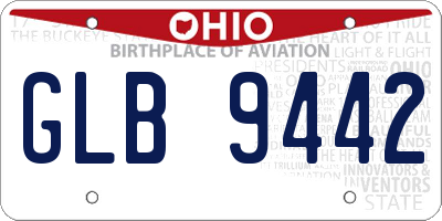 OH license plate GLB9442