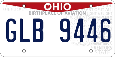 OH license plate GLB9446