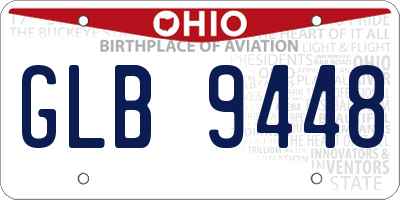 OH license plate GLB9448