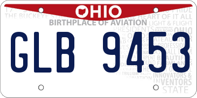 OH license plate GLB9453