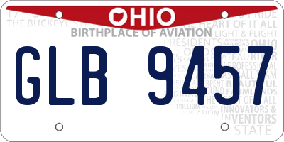 OH license plate GLB9457