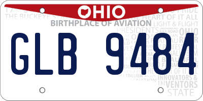 OH license plate GLB9484