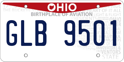 OH license plate GLB9501