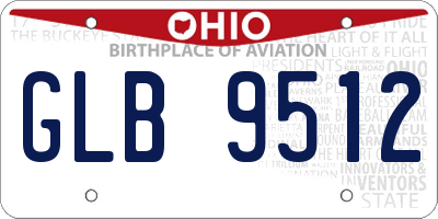 OH license plate GLB9512