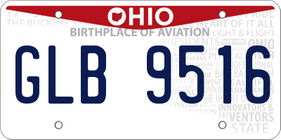 OH license plate GLB9516