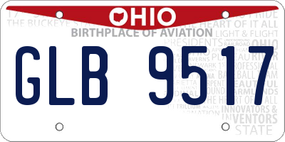 OH license plate GLB9517