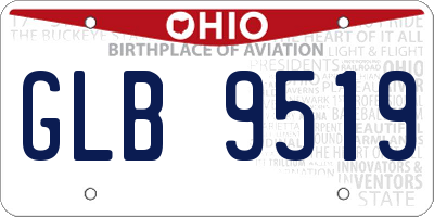 OH license plate GLB9519