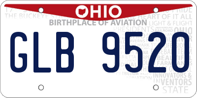OH license plate GLB9520