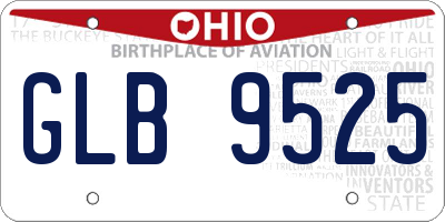 OH license plate GLB9525