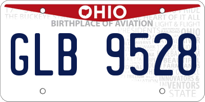 OH license plate GLB9528