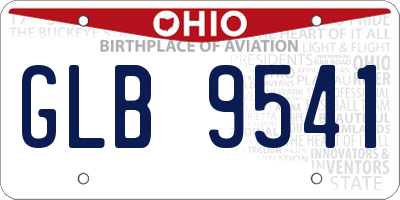 OH license plate GLB9541