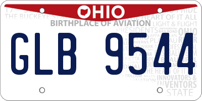 OH license plate GLB9544