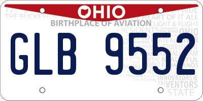 OH license plate GLB9552