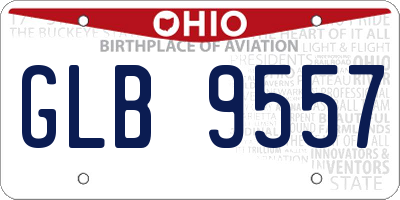 OH license plate GLB9557