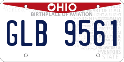 OH license plate GLB9561