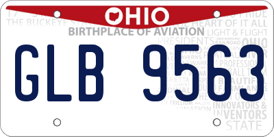 OH license plate GLB9563