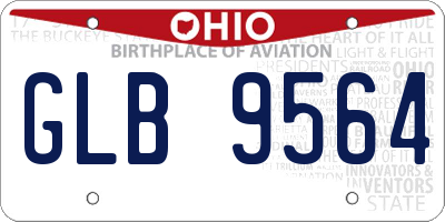 OH license plate GLB9564