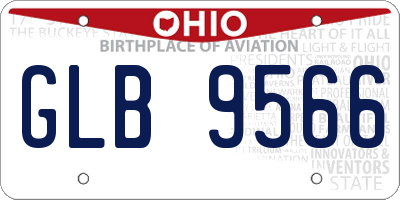 OH license plate GLB9566