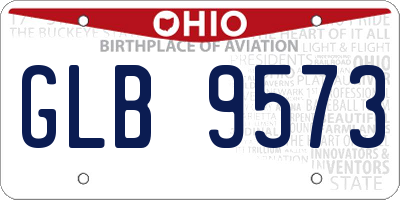 OH license plate GLB9573