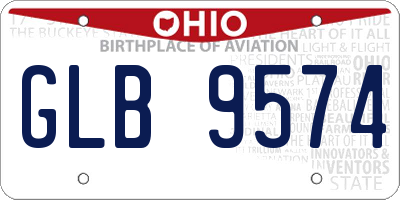 OH license plate GLB9574