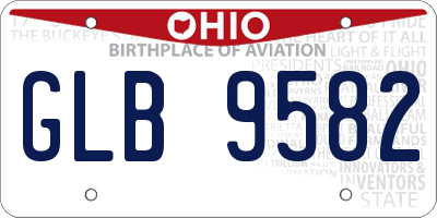 OH license plate GLB9582