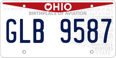 OH license plate GLB9587
