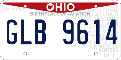 OH license plate GLB9614
