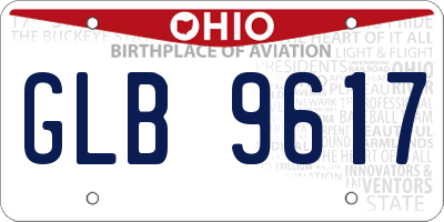 OH license plate GLB9617