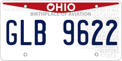 OH license plate GLB9622