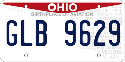OH license plate GLB9629