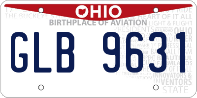 OH license plate GLB9631