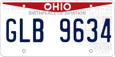 OH license plate GLB9634