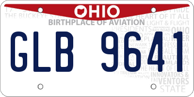 OH license plate GLB9641
