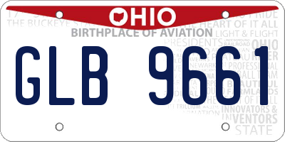 OH license plate GLB9661