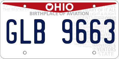 OH license plate GLB9663