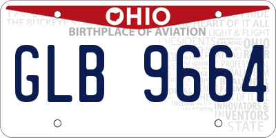 OH license plate GLB9664