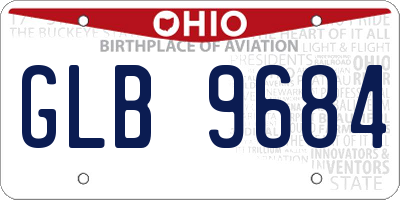 OH license plate GLB9684