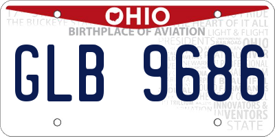 OH license plate GLB9686
