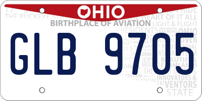 OH license plate GLB9705