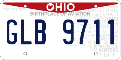 OH license plate GLB9711