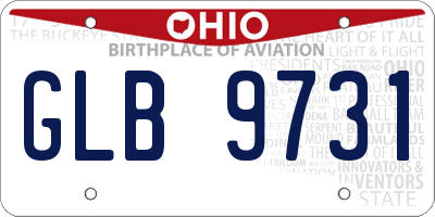 OH license plate GLB9731