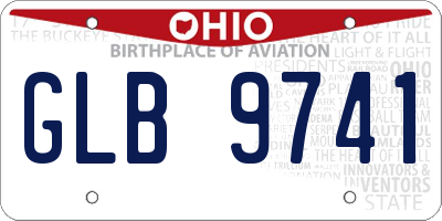 OH license plate GLB9741
