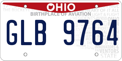 OH license plate GLB9764