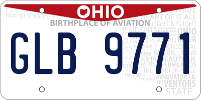 OH license plate GLB9771