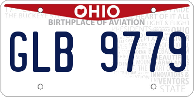 OH license plate GLB9779