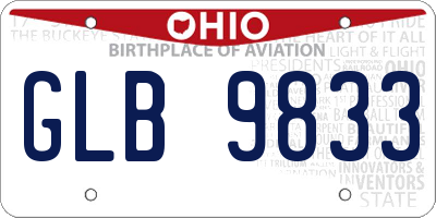OH license plate GLB9833