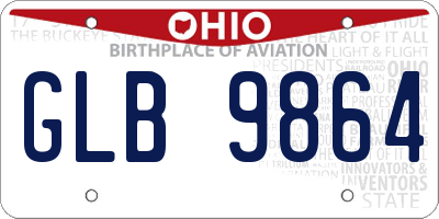 OH license plate GLB9864